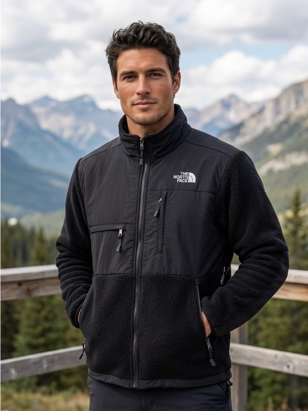 THE NORTH FACE Denali Black Fleece Full Zip Outdoor Jacket Men’s Large